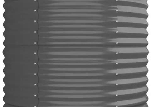 Strat înălțat grădină gri 296x80x68cm oțel vopsit electrostatic - 4/5