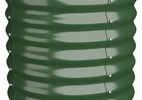 Jardinieră grădină verde 40x40x36 cm oțel vopsit electrostatic - 2/4