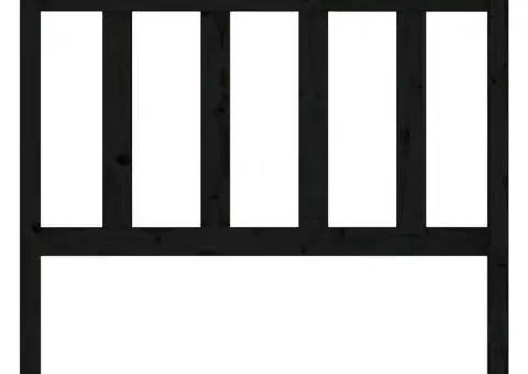 Tăblie de pat, negru, 81x4x100 cm, lemn masiv de pin - 3/5