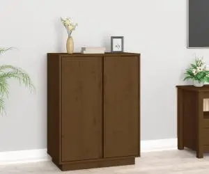 vidaXL Servantă, maro miere, 60x35x80 cm, lemn masiv de pin