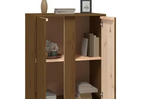 Servantă, maro miere, 60x35x80 cm, lemn masiv de pin - 5/5