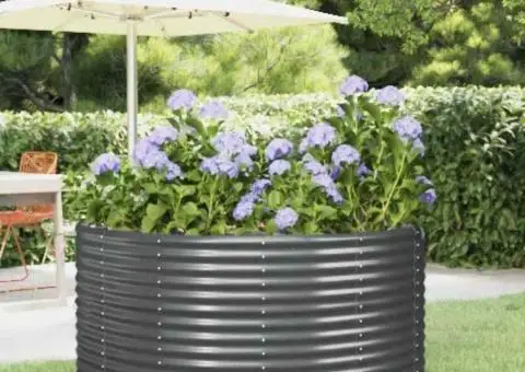 Jardinieră, antracit, 140x140x68 cm, oțel vopsit electrostatic - 1/4