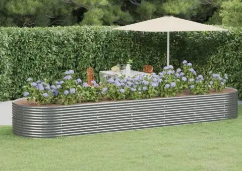 Jardinieră grădină gri 510x140x68 cm oțel vopsit electrostatic - 1/5