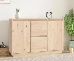 vidaXL Servantă, 111x34x75 cm, lemn masiv de pin