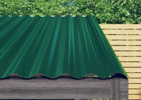 Panouri de acoperiș 12 buc. oțel vopsit verde 60x36 cm - 1/5