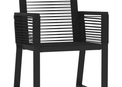 Set mobilier de grădină, 7 piese, negru - 3/5