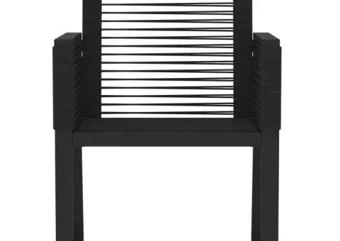 Set mobilier de grădină, 7 piese, negru - 4/5