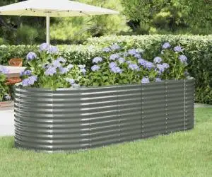 vidaXL Strat înălțat grădină 249x100x68 cm oțel vopsit electrostatic