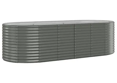 Strat înălțat grădină 249x100x68 cm oțel vopsit electrostatic - 2/5