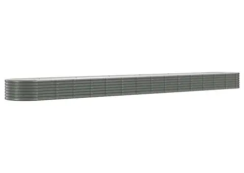 Strat înălțat grădină gri 620x80x36cm oțel vopsit electrostatic - 2/5
