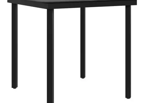 Set masă pentru grădină, 5 piese, cu perne, negru - 5/5