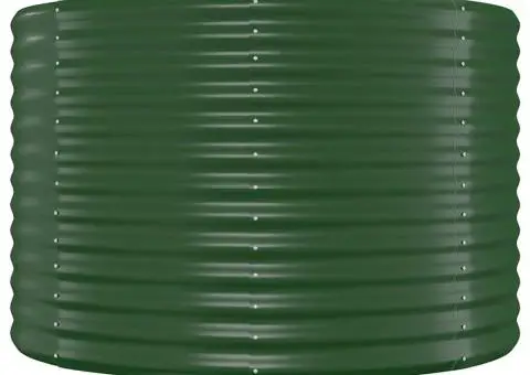 Jardinieră, verde, 100x100x68 cm, oțel vopsit electrostatic - 3/5