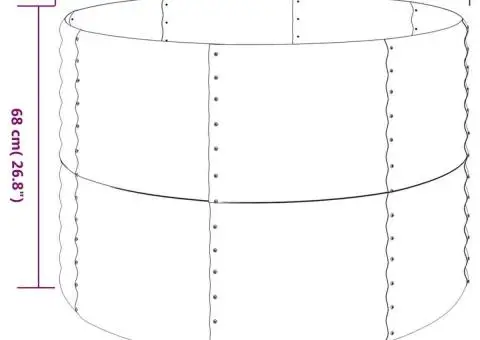 Jardinieră, verde, 100x100x68 cm, oțel vopsit electrostatic - 5/5