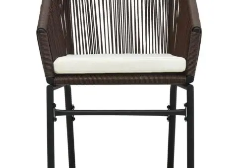 Set de mobilier pentru grădină, 5 piese, maro - 5/5