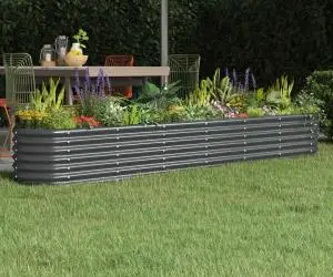 vidaXL Strat înălțat grădină 260x40x36 cm oțel vopsit electrostatic