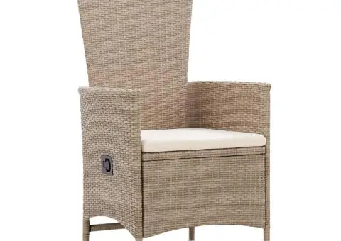 Set mobilier pentru grădină, cu perne, 7 piese, bej - 3/5