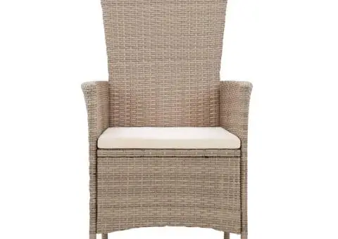 Set mobilier pentru grădină, cu perne, 7 piese, bej - 4/5