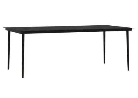 Set mobilier de grădină cu perne, 9 piese, negru - 5/5