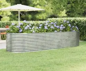 vidaXL Strat înălțat grădină 322x100x68 cm oțel vopsit electrostatic
