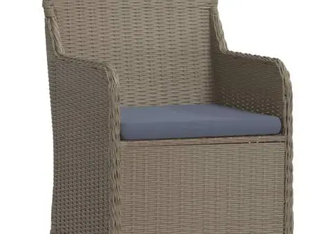 Set mobilier de grădină cu perne, 9 piese, maro - 3/5