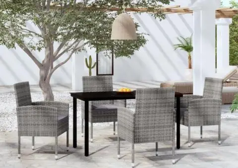 Set mobilier pentru grădină, 5 piese, antracit - 1/5