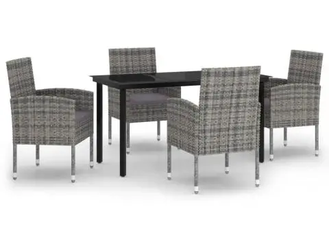 Set mobilier pentru grădină, 5 piese, antracit - 2/5