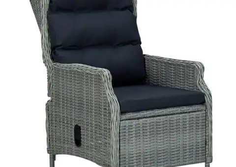 Set de mobilier pentru grădină, 5 piese, gri deschis - 3/5