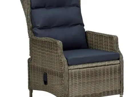 Set mobilier pentru grădină, 9 piese, maro - 3/5