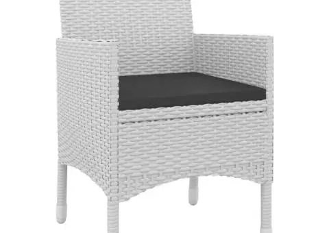 Set mobilier de grădină cu perne 5 piese poliratan & sticlă - 3/5