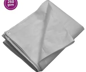 vidaXL Prelată 260 g/m², gri, 3x3 m, HDPE