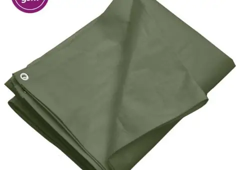Prelată 260 g/m², verde, 6x6 m, HDPE - 1/5