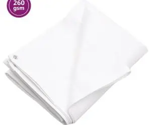 vidaXL Prelată 260 g/m², alb, 3x3 m, HDPE