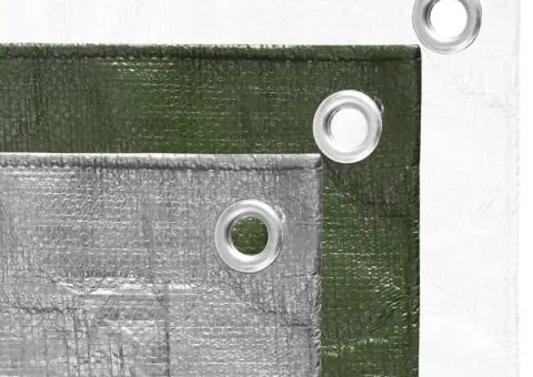 Prelată 180 g/m², gri, 6x8 m, HDPE - 5/5