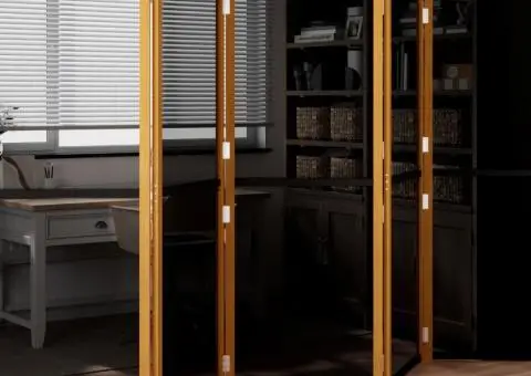 Paravan de cameră cu 6 panouri, negru, 420x180 cm - 1/5