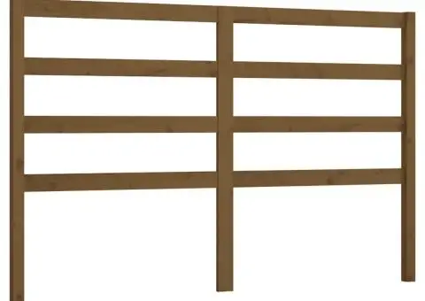 Tăblie de pat, maro miere, 126x4x100 cm, lemn masiv de pin - 2/5