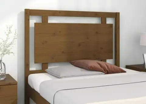 Tăblie de pat, maro miere, 105,5x4x100 cm, lemn masiv de pin - 3/5