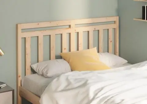 Tăblie de pat, 156x4x100 cm, lemn masiv de pin - 1/5