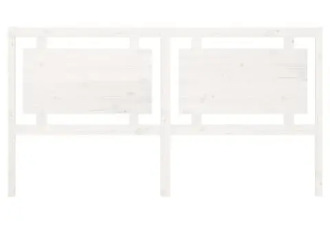 Tăblie de pat, alb, 185,5x4x100 cm, lemn masiv de pin - 4/5