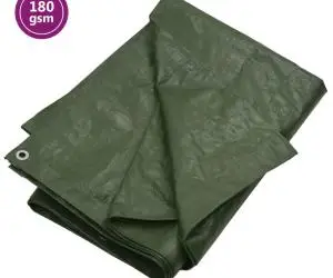 vidaXL Prelată 180 g/m², verde, 8x8 m, HDPE