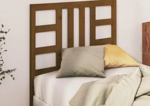 Tăblie de pat, maro miere, 81x4x100 cm, lemn masiv de pin - 3/5