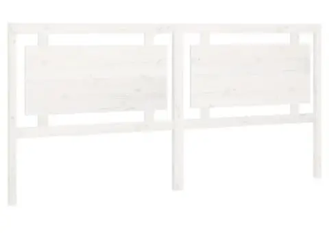 Tăblie de pat, alb, 205,5x4x100 cm, lemn masiv de pin - 2/5