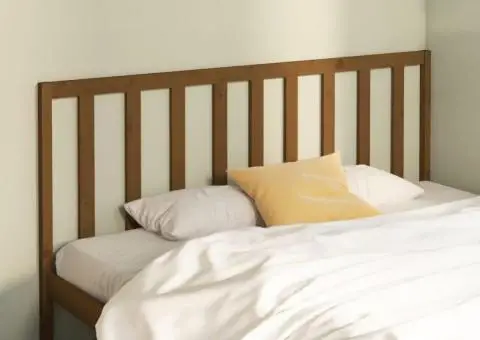 Tăblie de pat, maro miere, 186x4x100 cm, lemn masiv de pin - 1/5