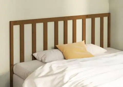 Tăblie de pat, maro miere, 186x4x100 cm, lemn masiv de pin - 3/5