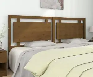 vidaXL Tăblie de pat, maro miere, 205,5x4x100 cm, lemn masiv de pin