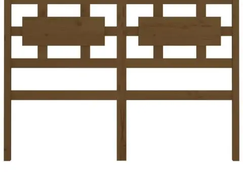 Tăblie de pat, maro miere, 125,5x4x100 cm, lemn masiv de pin - 4/5