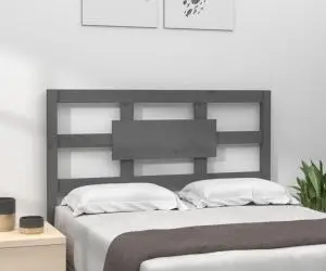 vidaXL Tăblie de pat, gri, 105,5x4x100 cm, lemn masiv de pin
