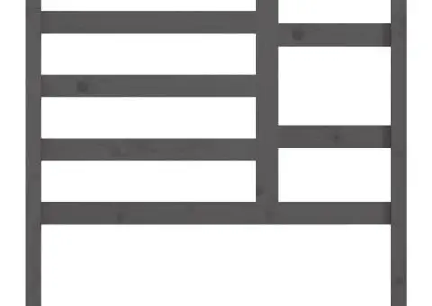 Tăblie de pat, gri, 81x4x104 cm, lemn masiv de pin - 4/5