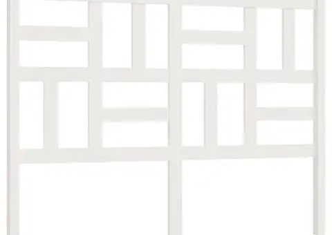 Tăblie de pat, alb, 126x4x104 cm, lemn masiv de pin - 2/5