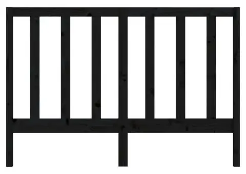 Tăblie de pat, negru, 156x4x100 cm, lemn masiv de pin - 4/5