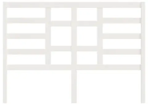 Tăblie de pat, alb, 141x4x104 cm, lemn masiv de pin - 4/5